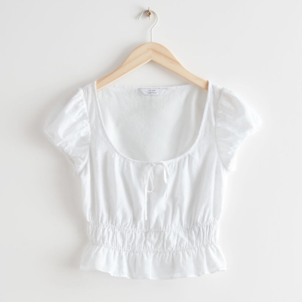 & Other Stories Fitted Puff Sleeve Top